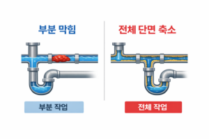 싱크대막힘 비용 차이가 생기는 원인