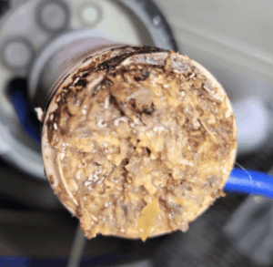 싱크대 배관 내부 오염 구조 모습