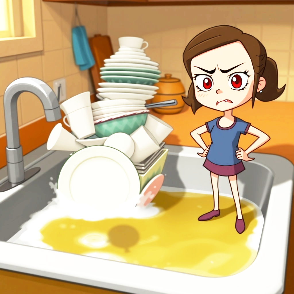 광남동 싱크대막힘을 애니메이션으로 설명