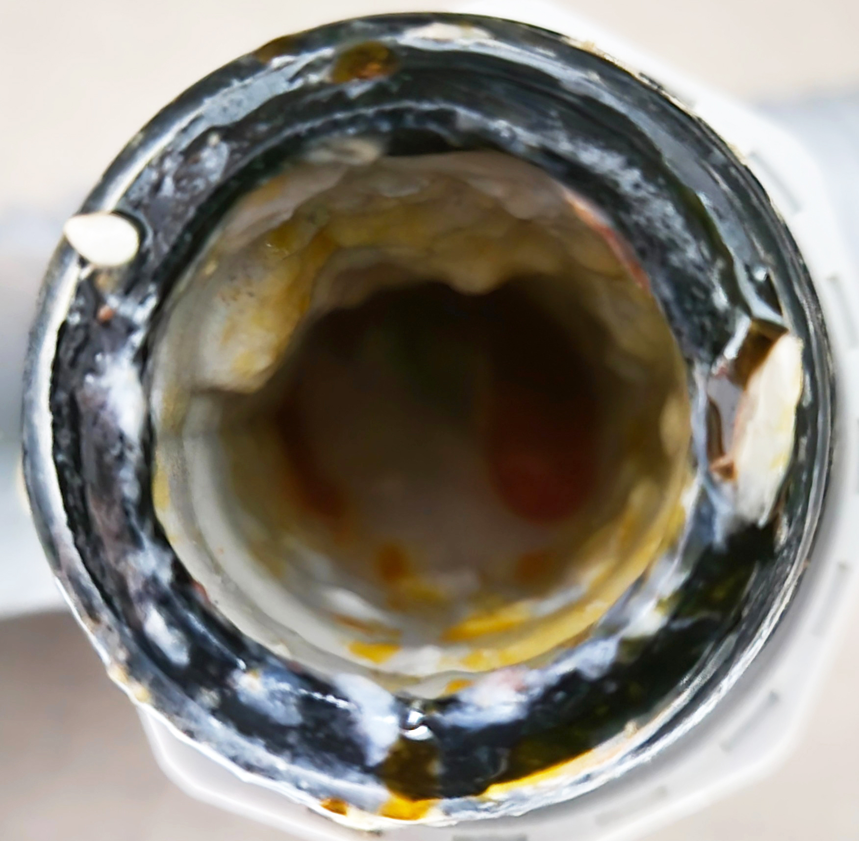 싱크대 배수구의 기름슬러지