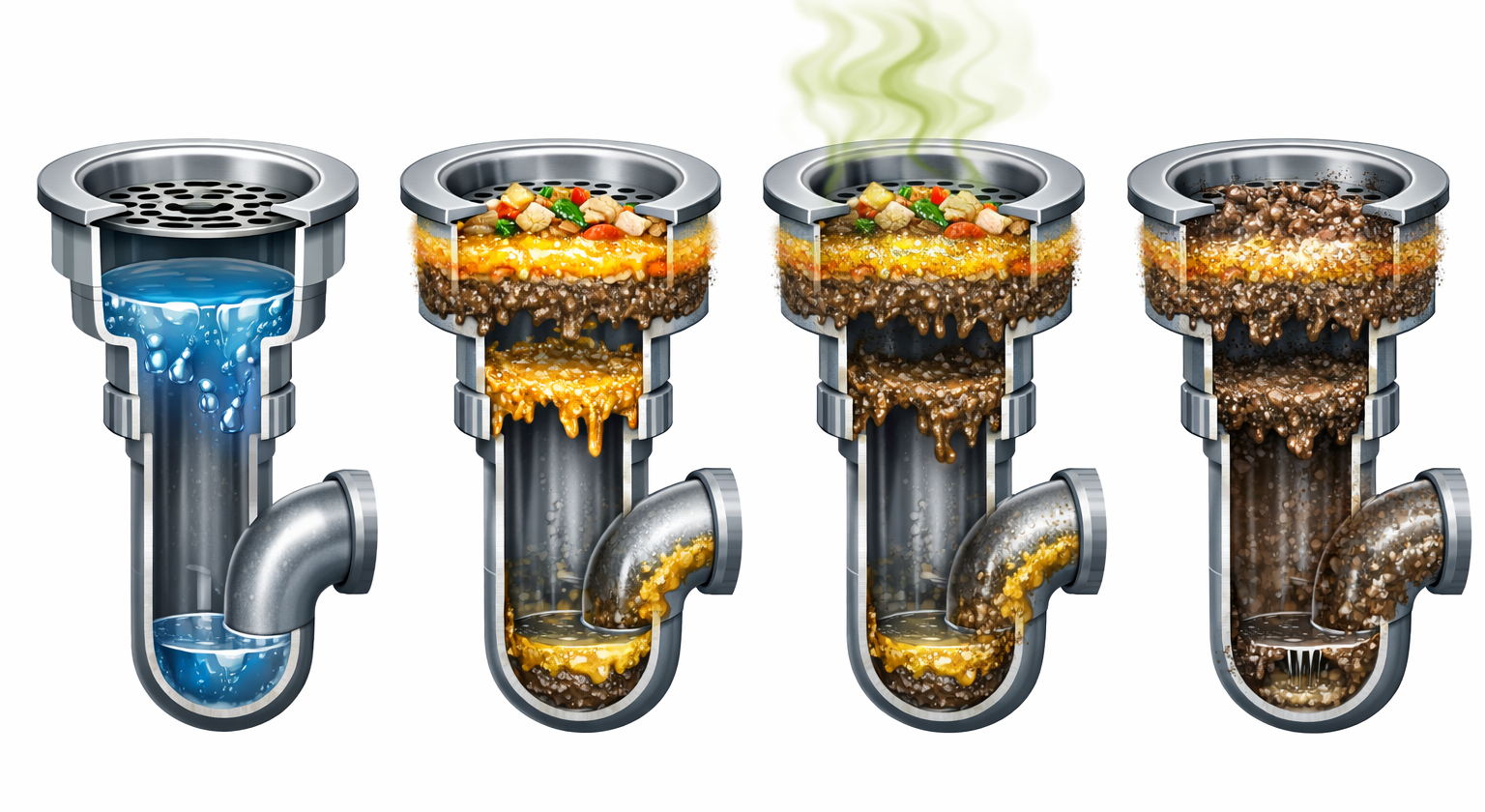 배수구막힘의 4단계